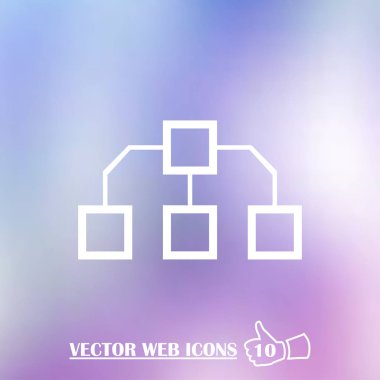 Akış şeması simge vektör.