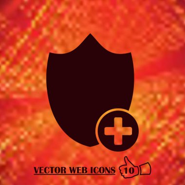 Trendy düz stilde kalkan kutsal kişilerin resmi. Vektör çizim, Eps10.