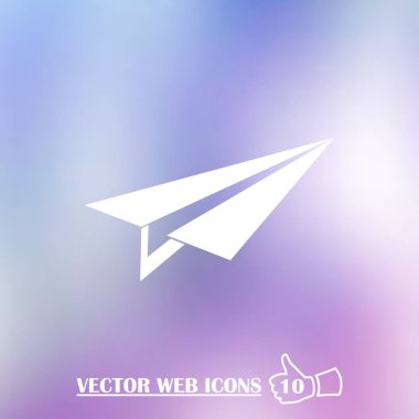 Uçak simge vektör, katı illüstrasyon, sembol