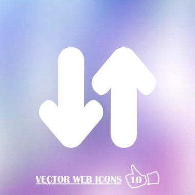 Ok simgesini trendy düz stil. Vektör çizim, Eps10.