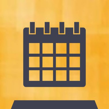 Takvim simgesi, vektör illüstrasyonu. Düz tasarım biçimi