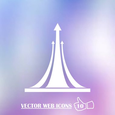 Ok simgesini trendy düz stil. Vektör çizim, Eps10.