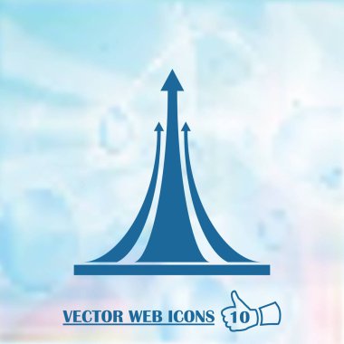 Ok simgesini trendy düz stil. Vektör çizim, Eps10.