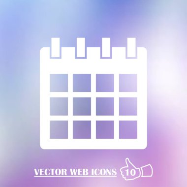 Takvim simgesi, vektör illüstrasyonu. Düz tasarım biçimi