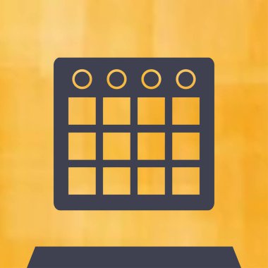 Takvim simgesi, vektör illüstrasyonu. Düz tasarım biçimi