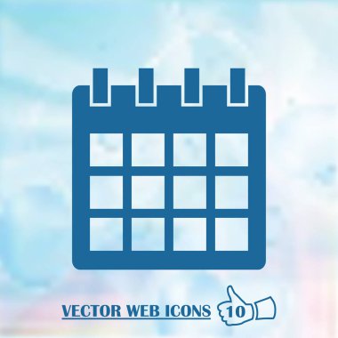 Takvim simgesi, vektör illüstrasyonu. Düz tasarım biçimi