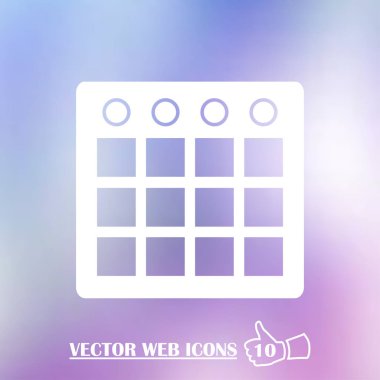 Takvim simgesi, vektör illüstrasyonu. Düz tasarım biçimi