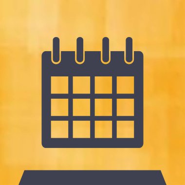 Takvim simgesi, vektör illüstrasyonu. Düz tasarım biçimi