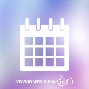 Takvim simgesi, vektör illüstrasyonu. Düz tasarım biçimi