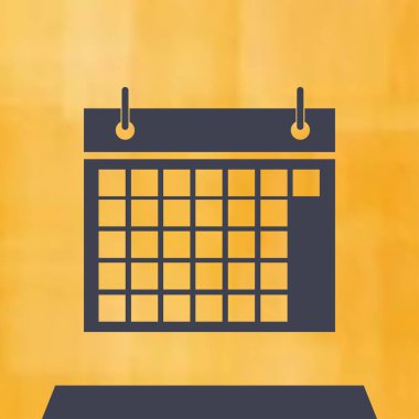 Takvim simgesi, vektör illüstrasyonu. Düz tasarım biçimi