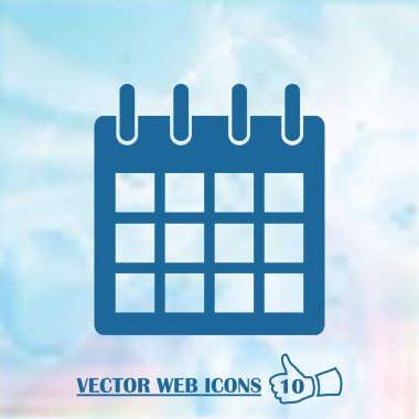 Takvim simgesi, vektör illüstrasyonu. Düz tasarım biçimi