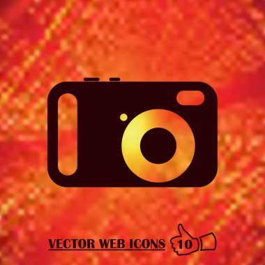 Fotoğraf kamerası simgesi vektörü