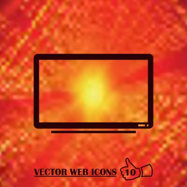 Vektör Tv ekran simgesini