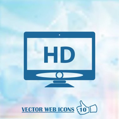 HD geniş ekran Tv vektör simgesi.
