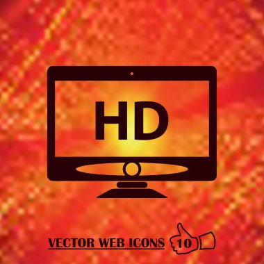 HD geniş ekran Tv vektör simgesi.