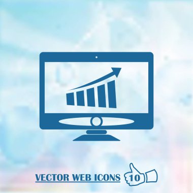 Bilgisayar monitörü farklı grafikler, vektör eps10 çizim ile