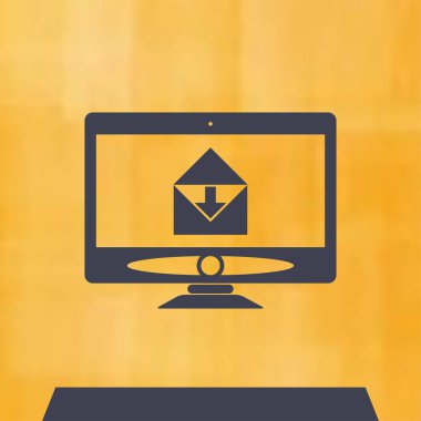 monitör posta kavramı. Web simgesi