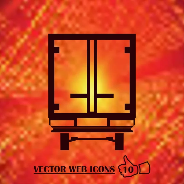 Kamyon logosu illüstrasyon bir arka plan üzerinde