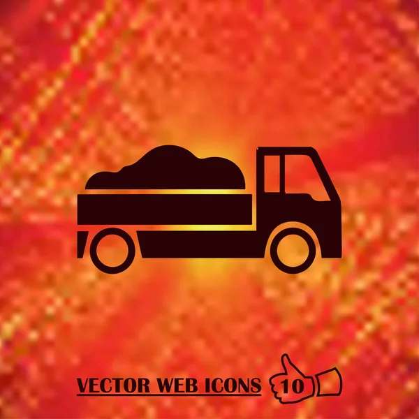 Kamyon logosu illüstrasyon bir arka plan üzerinde