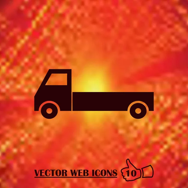 Kamyon logosu illüstrasyon bir arka plan üzerinde