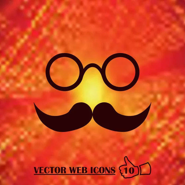 Bıyık ve gözlük web simgesi.