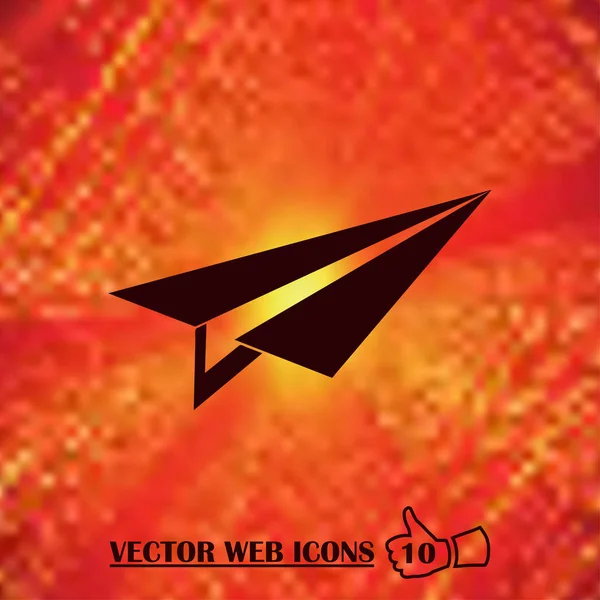 Uçak simge vektör, katı illüstrasyon, sembol