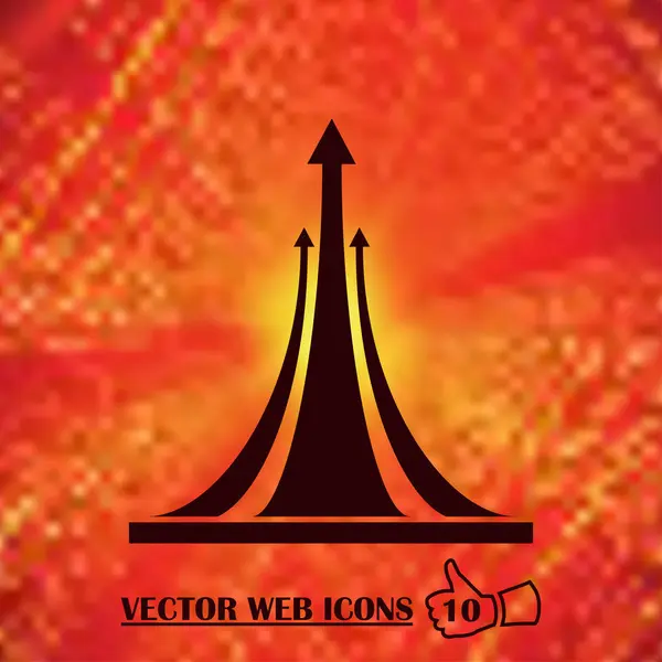 Icono de flecha en estilo plano de moda. Ilustración vectorial, EPS10 . — Vector de stock