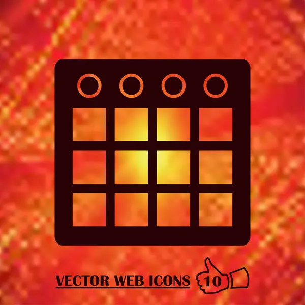 Takvim simgesi, vektör illüstrasyonu. Düz tasarım biçimi