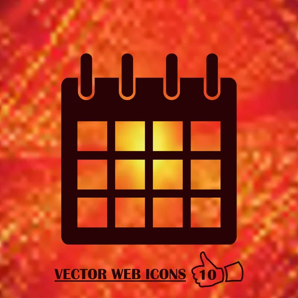 Takvim simgesi, vektör illüstrasyonu. Düz tasarım biçimi