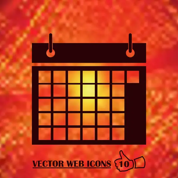 Takvim simgesi, vektör illüstrasyonu. Düz tasarım biçimi