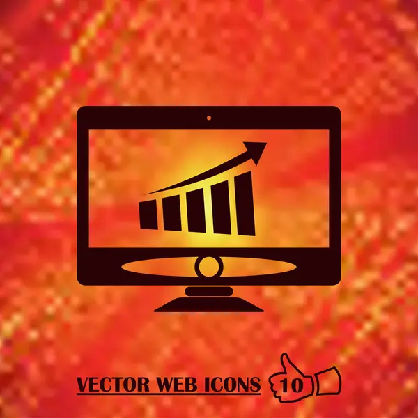 Bilgisayar monitörü farklı grafikler, vektör eps10 çizim ile