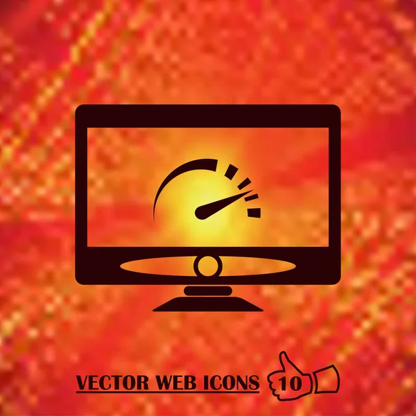 Düz hız tester monitor simgesini.