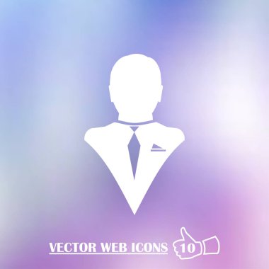 İşadamı avatar profil resmi. adam kafa simgesi