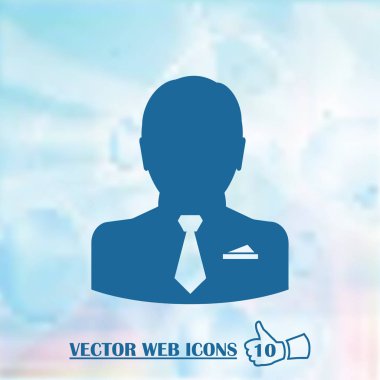İşadamı avatar profil resmi. adam kafa simgesi