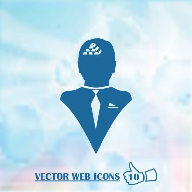 Profil başına altın simgesi olan. vektör çizim