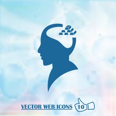 Profil başına altın simgesi olan. vektör çizim