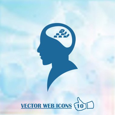 Profil başına altın simgesi olan. vektör çizim