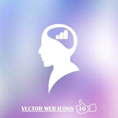 Vektör beyin çalışma Infographic. İnsan kafa diyagramı şablonu