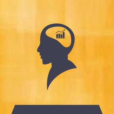 Vektör beyin çalışma Infographic. İnsan kafa diyagramı şablonu