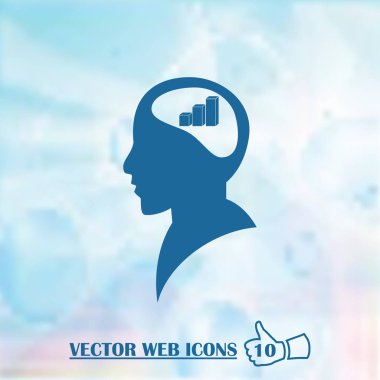 Vektör beyin çalışma Infographic. İnsan kafa diyagramı şablonu