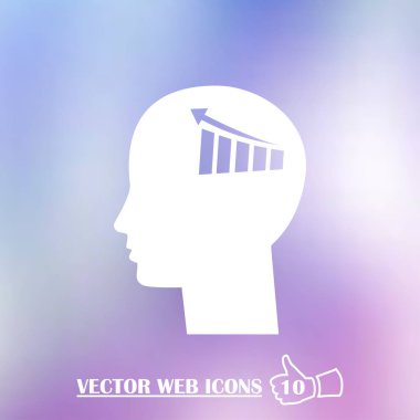 Vektör beyin çalışma Infographic. İnsan kafa diyagramı şablonu