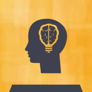 ampul beyin kavramı simge. Vektör Eps 10