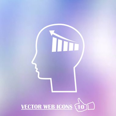 Vektör beyin çalışma Infographic. İnsan kafa diyagramı şablonu