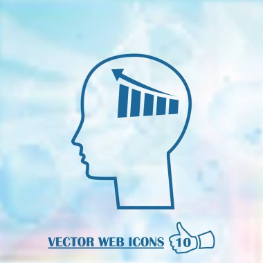 Vektör beyin çalışma Infographic. İnsan kafa diyagramı şablonu