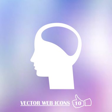 İnsan kafa simgesi. Vektör Eps 10