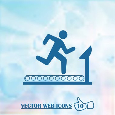 Çalışan adam siluet web simgesi