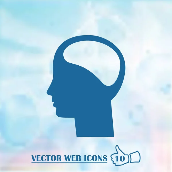 Icono de la cabeza humana. Vector Eps 10 — Vector de stock