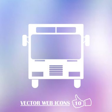 Otobüs web simgesi. vektör