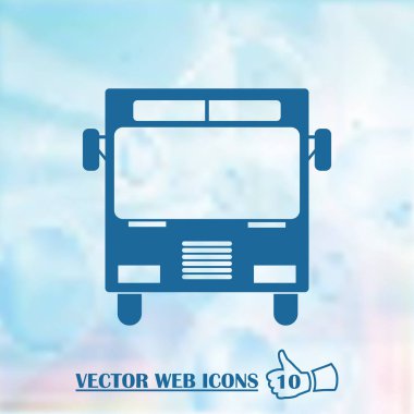 Otobüs web simgesi. vektör