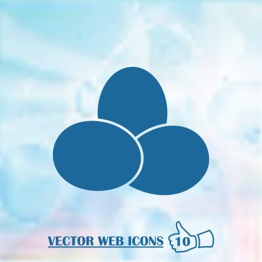 yumurta simge vektör, katı illüstrasyon